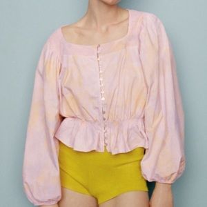 *NWT* Zara tie dye balloon long sleeve top